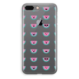 Smiley watermeloenprint: iPhone 8 Plus Transparant Hoesje