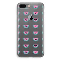 Smiley watermeloenprint: iPhone 8 Plus Transparant Hoesje