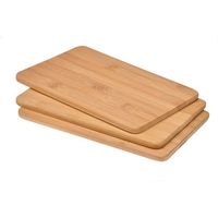 Set van 3x houten bamboe snijplanken / broodplanken 22 x 14 cm - thumbnail
