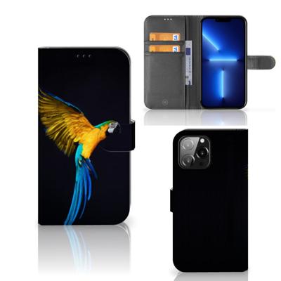 iPhone 13 Pro Max | Telefoonhoesje | Met pasjeshouder | Papegaai