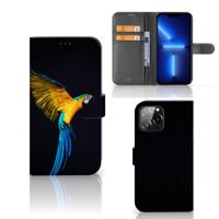 iPhone 13 Pro Max | Telefoonhoesje | Met pasjeshouder | Papegaai