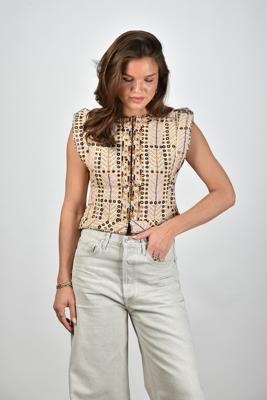 Marant Etoile gilet Cerza GI0050FA-C1J03E ecru