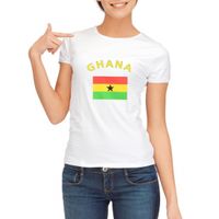 Wit dames t-shirt Ghana - thumbnail