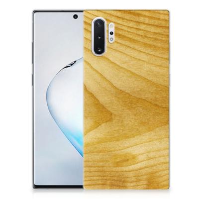 Samsung Galaxy Note 10 Plus | Bumper Hoesje | Licht Hout