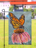 12 x 18 Double Sided Printed Burlap Butterfly Art Welcome Spring Garden Flag Yard Flag Holiday Outdoor Decor Flag