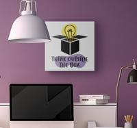 Canvas think out of the box met gloeilamp