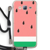 Watermeloen: Samsung Galaxy J3 (2016) Transparant Hoesje met koord