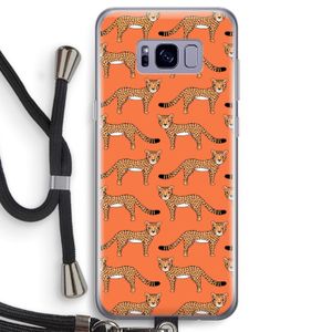 Cheetah: Samsung Galaxy S8 Transparant Hoesje met koord