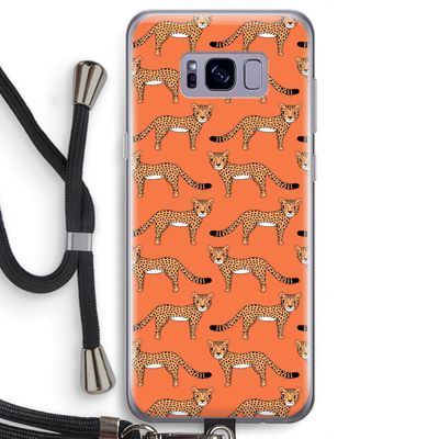 Cheetah: Samsung Galaxy S8 Transparant Hoesje met koord