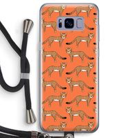 Cheetah: Samsung Galaxy S8 Transparant Hoesje met koord