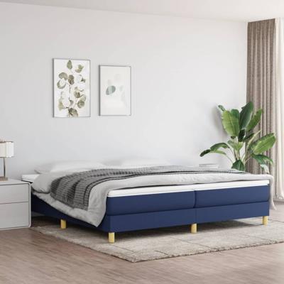 Bedframe zonder matras stof blauw 200x200 cm