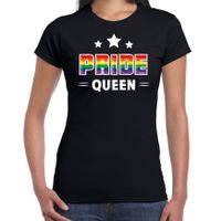 Gay Pride shirt - pride queen - regenboog - dames - zwart