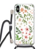 Botanical sweet flower heaven: iPhone XS Transparant Hoesje met koord