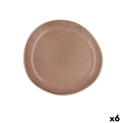 Eetbord Bidasoa Gio Incidenteel Bruin Keramisch 20 cm (6 Stuks)