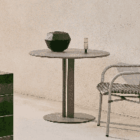 Kave Home Ronde Bistrotafel 'Sedalis' Aluminium, 80cm, kleur Taupe