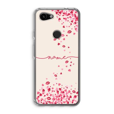 Hartjes en kusjes: Google Pixel 3a Transparant Hoesje
