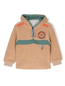 Stella McCartney Kids veste en polaire à patch logo - Tons neutres