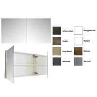 Sanicare Qlassics spiegelkast 120x60x15cm met 2 dubbelzijdige spiegeldeuren hoogglans wit 29.41120Q