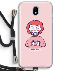 Hartje: Samsung Galaxy J5 (2017) Transparant Hoesje met koord