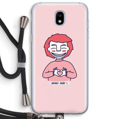 Hartje: Samsung Galaxy J5 (2017) Transparant Hoesje met koord