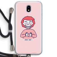 Hartje: Samsung Galaxy J5 (2017) Transparant Hoesje met koord