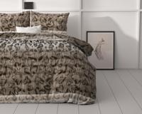 RoyalTextile - Tiger Leopard Dekbedovertrek - Taupe - 200 x 220