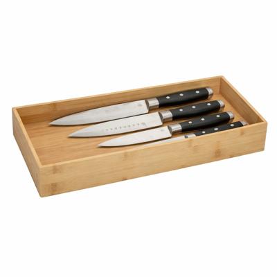 5Five houten bakje - organizer - bamboe - 38 x 18 x 7 cm - kast en lade verdelers - opslag