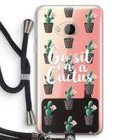 Cactus quote: HTC U Play Transparant Hoesje met koord