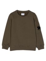 C.P. Company Kids sweat à patch logo - Vert