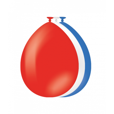 Ballonnen rood wit blauw 50 stuks