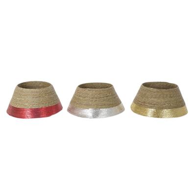 Kerstboomrok DKD Home Decor Vezel Zeegras (57 x 57 x 28 cm) (3 Stuks)