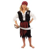 Voordelig piraten carnaval verkleed kostuum - voor meisjes - outfit - Piraat - thumbnail