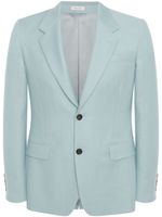 Alexander McQueen veste de costume à simple boutonnage - Bleu - thumbnail