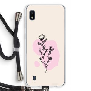 Roses are red: Samsung Galaxy A10 Transparant Hoesje met koord