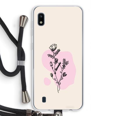 Roses are red: Samsung Galaxy A10 Transparant Hoesje met koord