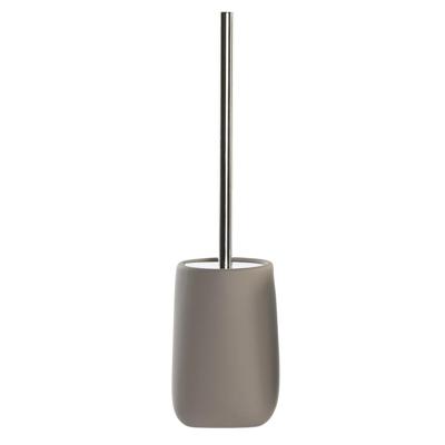 ITEM Toiletborstel met houder - taupe / beige - dolomiet kunststeen - 41 cm