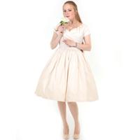 Ava Swingdress in Ivory Stretch Tafetta-M | 50% korting - thumbnail