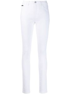 Philipp Plein jean skinny à taille haute - Blanc