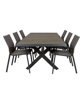 Qopps Bilby tuintafel met Fubar stapelbare tuinstoel