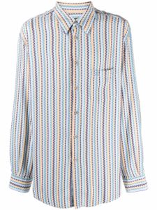 Missoni Pre-Owned chemise rayée à chevrons (années 1990) - Bleu