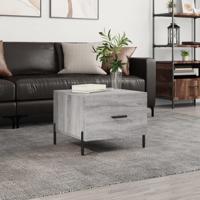 Salontafel 50x50x40 cm bewerkt hout grijs sonoma eiken - thumbnail