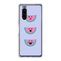 Smiley watermeloen: Sony Xperia 5 Transparant Hoesje