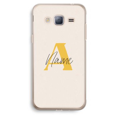 Amber Script: Samsung Galaxy J3 (2016) Transparant Hoesje