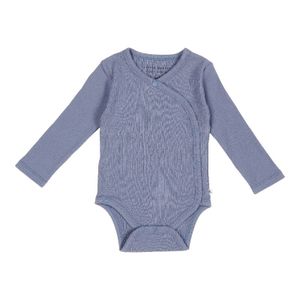 Little Dutch overslag romper lange mouw Rib Blue Maat