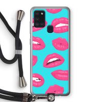 Bite my lip: Samsung Galaxy A21s Transparant Hoesje met koord