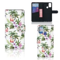 Alcatel 1S (2021) | Telefoonhoesje | Met pasjeshouder | Flamingo Palms Alcatel 1S (2021) | Telefoonhoesje | Met pasjeshouder | Flamingo Palms