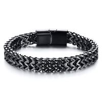 Heren armband edelstaal Black Mesh 8mm