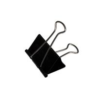 Papierklem maul foldback 215 zwart 6 stuks