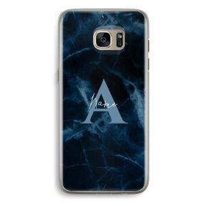 Midnight Marble: Samsung Galaxy S7 Edge Transparant Hoesje