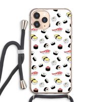 Sushi time: iPhone 11 Pro Max Transparant Hoesje met koord